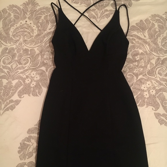 Lulus Dresses & Skirts - Backless black midi dress